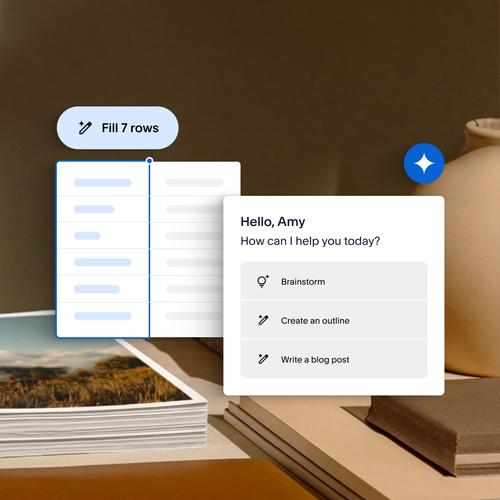 Interfaccia dell'assistente Gemini AI in Google Workspace
