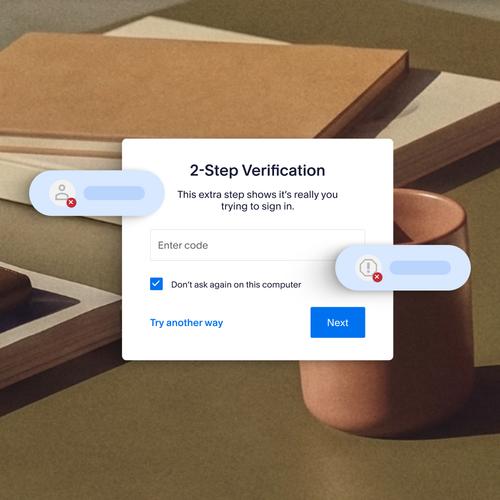 Interfaccia di verifica in due passaggi in Google Workspace