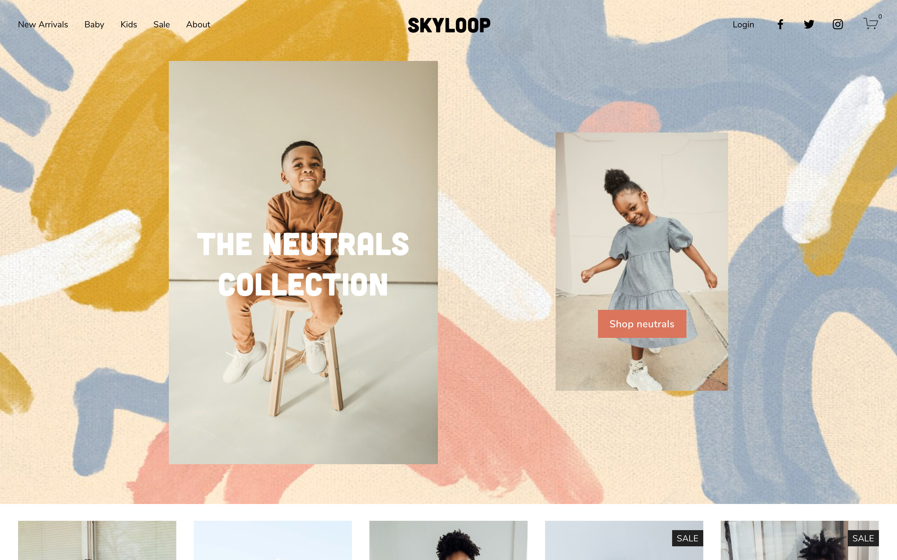 Version ordinateur du template Skyloop.