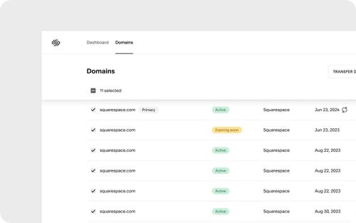 Bulk manage domains