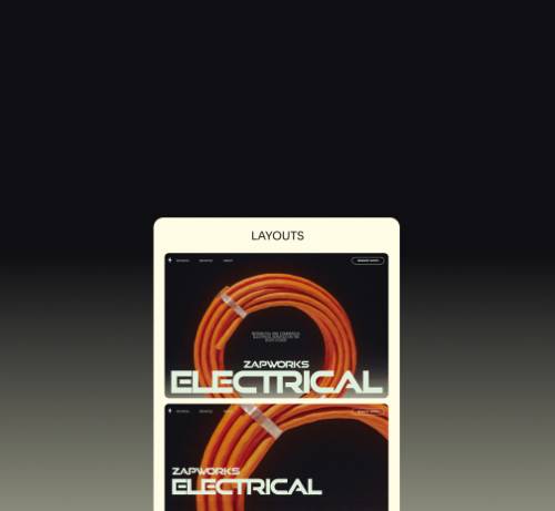 Electrical services website layout options