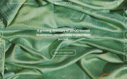 Capture d’écran du site backbipoc.com réalisé avec Squarespace