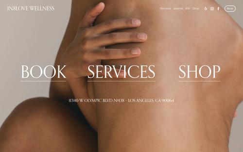 A Squarespace site screenshot of in8lovewellness.com