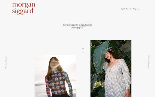 A Squarespace site screenshot of morgansiggard.com