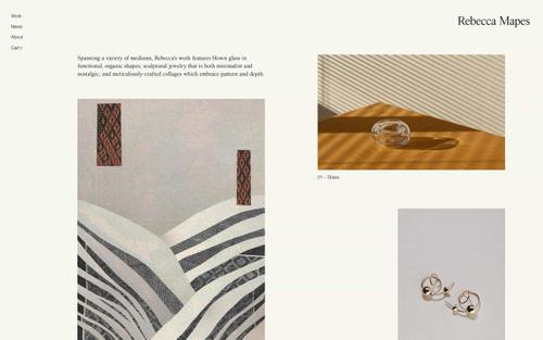 A Squarespace site screenshot of https://www.rebeccamapes.com/