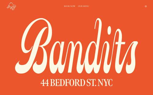 Ein Screenshot einer Squarespace-Website von banditsnyc.com