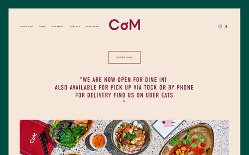 A Squarespace site screenshot of comvietnamese.com