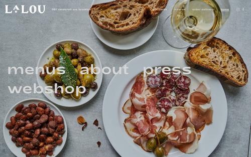 Ein Screenshot einer Squarespace-Website von laloubrooklyn.com