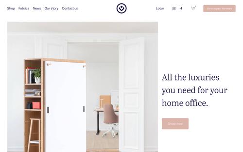 A Squarespace site screenshot of aspect-home.com