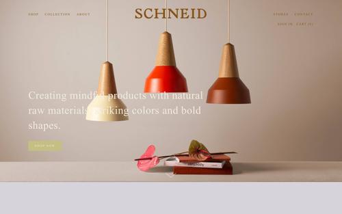 Ein Screenshot einer Squarespace-Website von schneidstudio.com