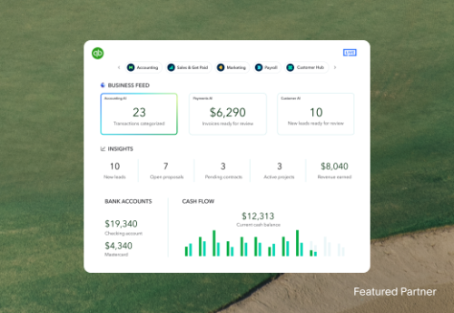 Capture d’écran de QuickBooks Online