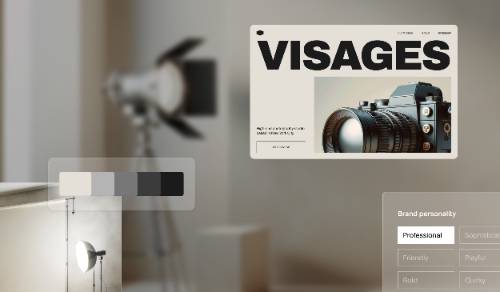 Captura de pantalla que muestra las posibilidades de edición de color de una plantilla de Squarespace