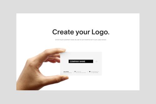 Page d’accueil de l’outil de création de logo