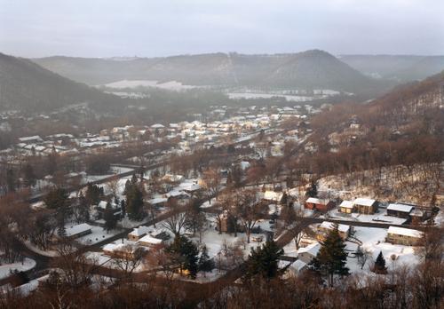 Aerial view of town