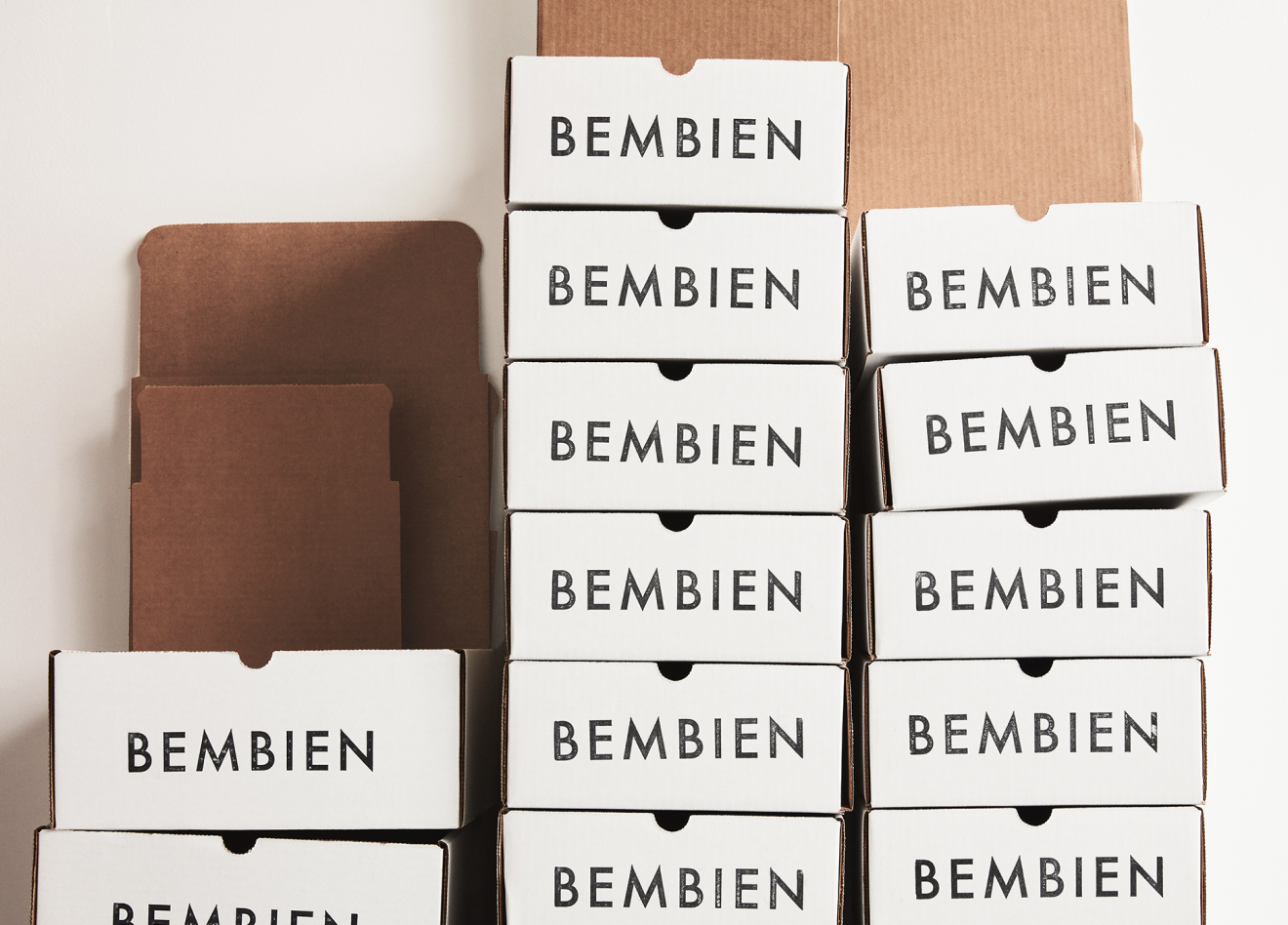 Boxes of Bembien goods