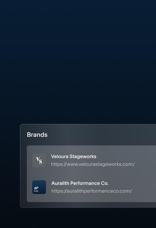 UI showing list of other brands.