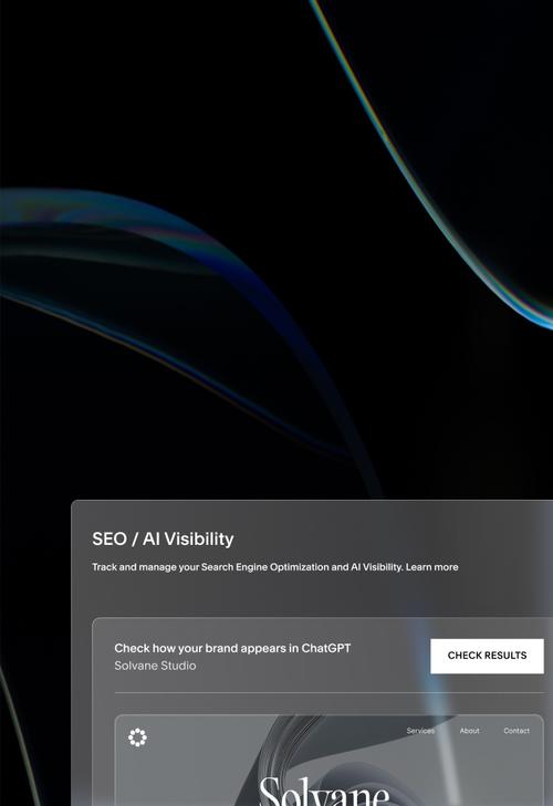 SEO / AI visibility dashboard showing how you can see how your brand appears in ChatGPT.