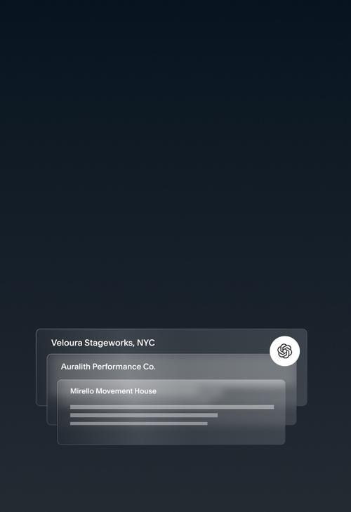 UI cards showing fictional competitor brands.
