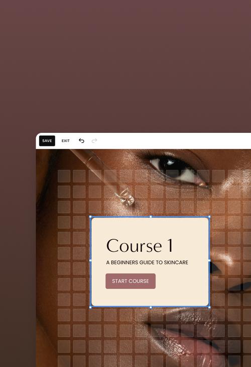 Drag-and-drop editing allows for complete customization of Squarespace’s online course template.