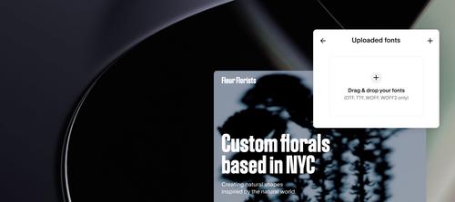 Página web con la IU del cargador de fuentes arriba