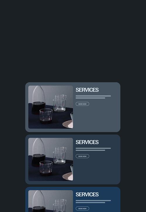 Una fila del mismo diseño web en distintos tonos de azul