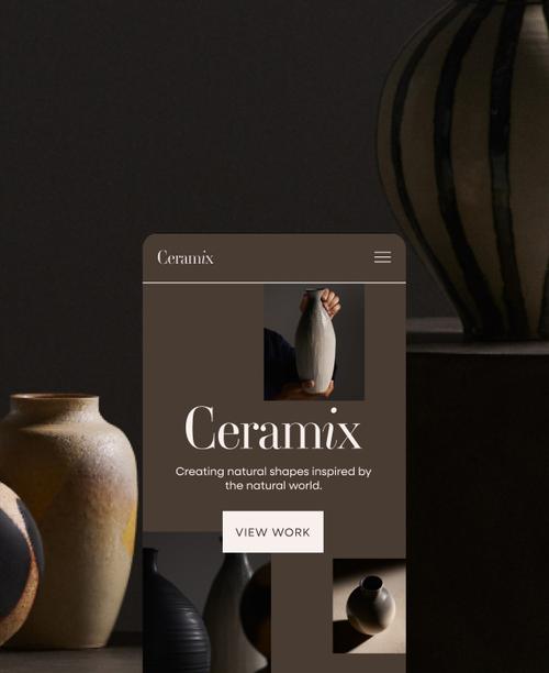 Squarespaceによる陶芸スタジオCeramixのカスタムWebサイト。