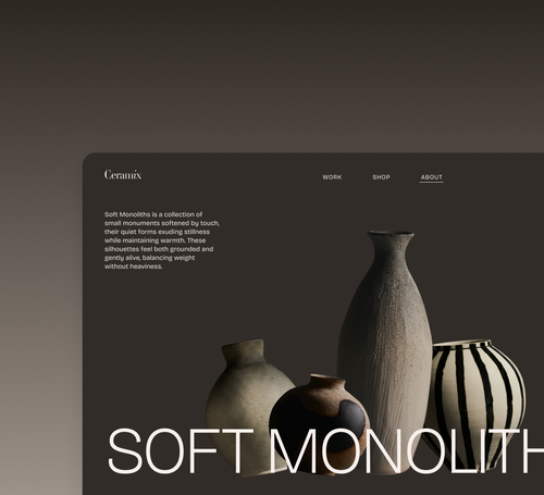 Custom rotating text wrapper using Squarespace’s creative motion design tools.