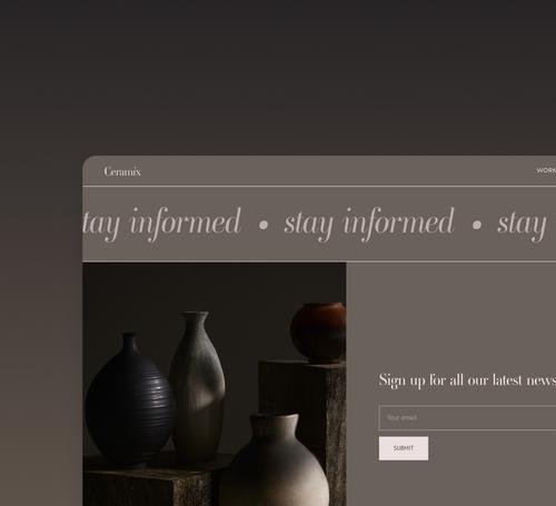 Custom rotating text wrapper using Squarespace’s creative motion design tools.