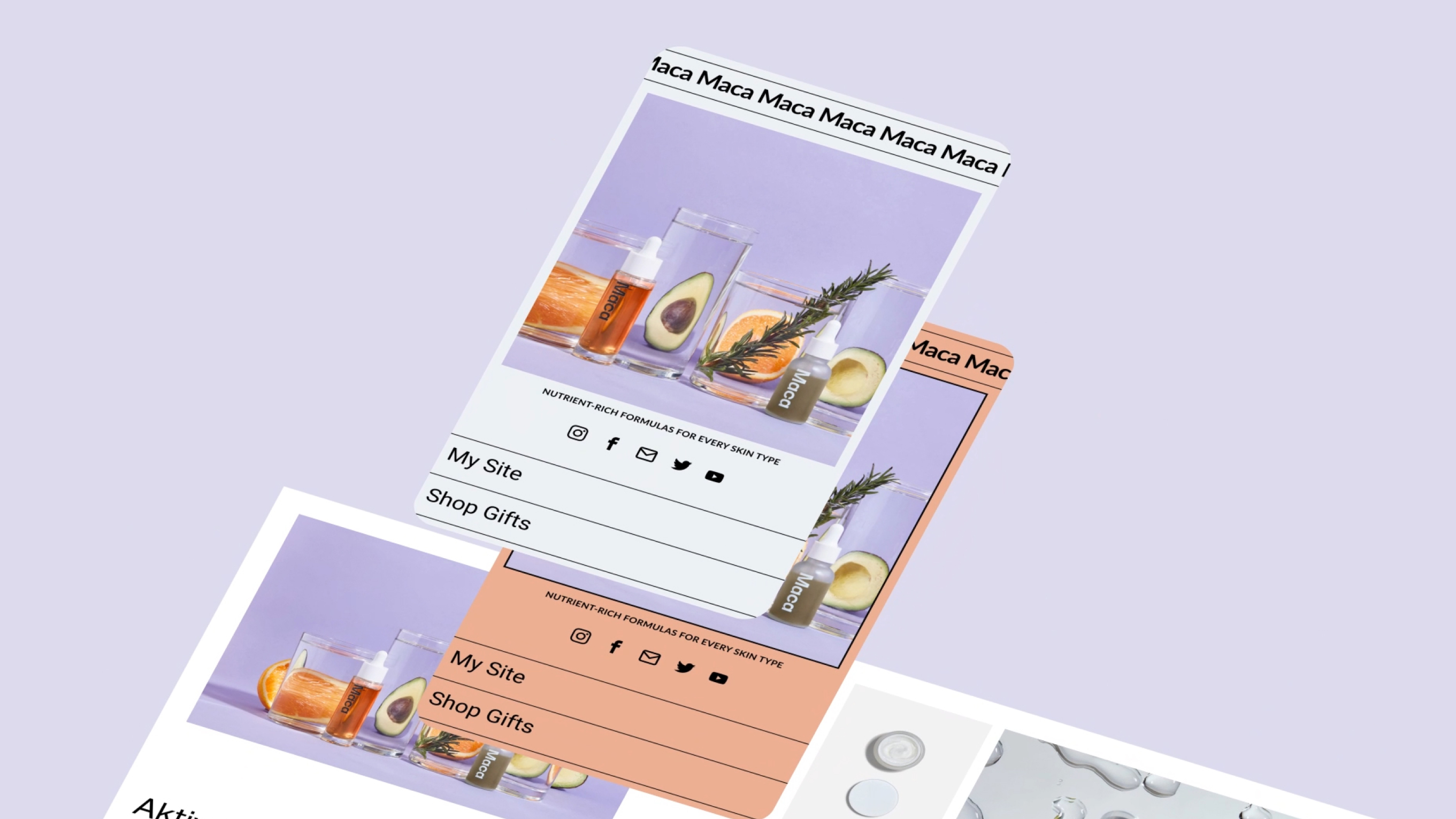 Exemple de cohérence d'une marque avec Squarespace