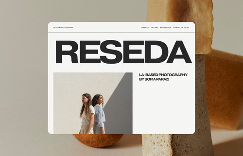 Create your own portfolio using Reseda, a bold and simply Squarespace template designed to showcase your work and promote your services.