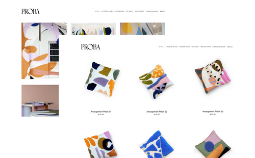 Studio Proba Website-Screenshots