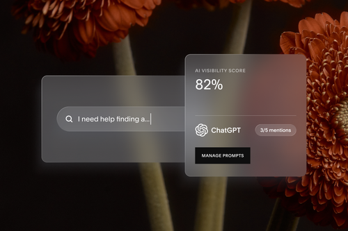 Squarespace’s AI Visibility tool calculates an 82% success score for a website that is mentioned in 3 out of 5 relevant ChatGPT searches.