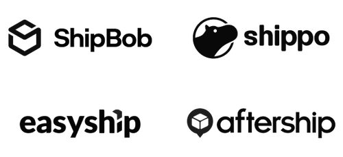 Logotipos das extensões de envio