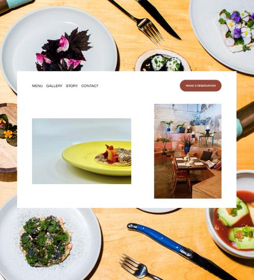 Example restaurant website
