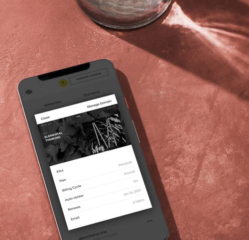 Mobile UI to manage domain