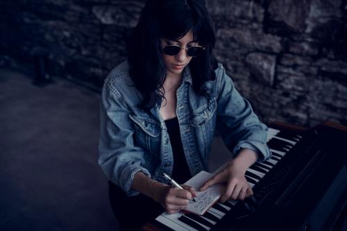 Musician performing.